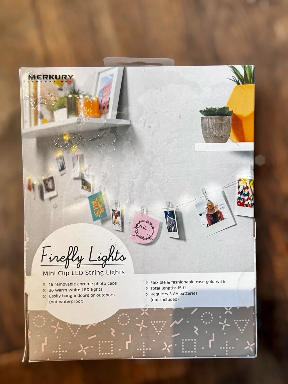 NEW Firefly Lights Mini Clip LED String Lights - Rose Gold Chrome